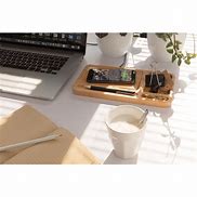 Image result for Bamboo Desk Organiser 5W Wireless Charger