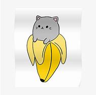 Image result for Cute Kawaii Drawings Cat in Banana