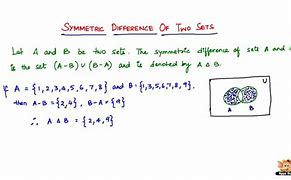 Image result for Symmetric Difference with the Same Set
