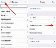 Image result for iPhone Contact List Groups