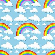 Image result for Rainbow Colored Cartoon Cloud