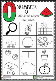 Image result for Number 0 Preschool Worksheets