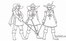 Image result for Three Musketeers Black and White Images