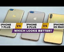 Image result for iPhone XS Max Gold vs 8Plus