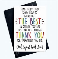 Image result for Thank You Goodbye and Good Luck