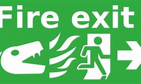 Image result for Emergency Exit Safety Sign