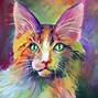 Image result for Colorful Cat Paintings