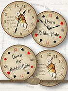 Image result for Disney Alice Wonderland Rabbit Clock