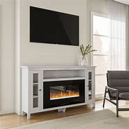 Image result for Console Fireplace TV Stand White