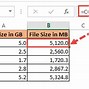 Image result for Megabytes to Gigabytes Computation in Excel