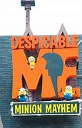 Image result for Despicable Me Minion Mayhem Sign