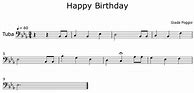 Image result for Happy Birthday Tuba Sheet Music