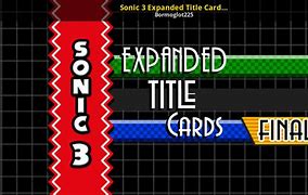 Image result for Sonic 3 CD Title Card