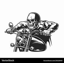 Image result for Cartoon Skeleton On Motorcycle