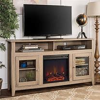 Image result for Wood TV Stand with Fireplace