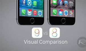 Image result for iPhone iOS 9 vs iOS 8 IU Comparison