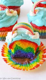 Image result for Rainbow Cupcake Ideas