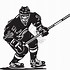 Image result for Black and White Cartoon Hockey Goalie