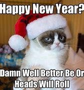 Image result for Funny Grumpy Cat New Year Memes