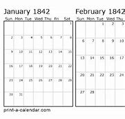 Image result for 1842 Calendar