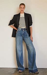 Image result for Dressing Up Wide Leg Jeans