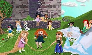 Image result for Disney Princesses as Children