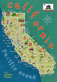 Image result for California Map for Kids