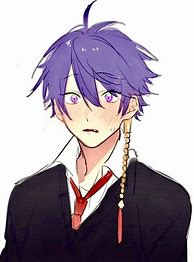 Image result for Purple Hair Anime Boy Art