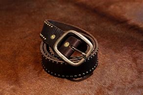 Image result for Brown Leather Stud Belt