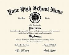 Image result for Get High School Diploma Template