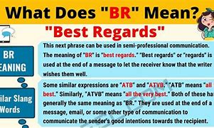Image result for BR Meaning Slang