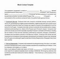 Image result for Free Music Contract Template