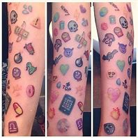 Image result for 100 Emoji Tattoo Outline