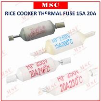Image result for Fuse for Model RC-30 Rice Cooker RC-30 250V 216C