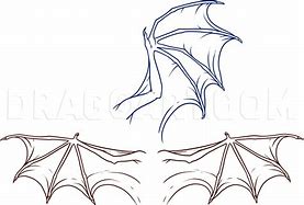 Image result for How to Draw Curved Dragon Wings