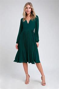 Image result for Midi Green Occasion Dress