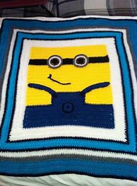 Image result for Minion Crocheted Afgan Pattern