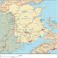 Image result for New Brunswick Map with Cities