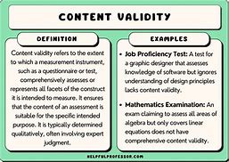Image result for Content Validity