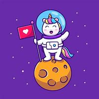 Image result for Astronout and Unicorn Doodle