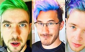Image result for PewDiePie Blue Hair