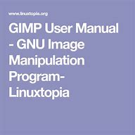 Image result for GIMP User Manual