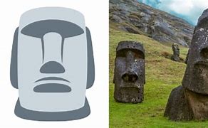 Image result for Moai Emoji Rock Face Meme