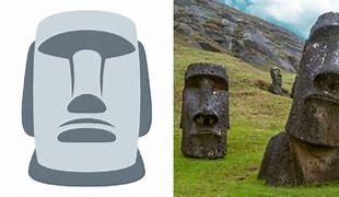 Image result for Moai Rock Emoji