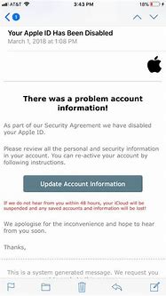 Image result for Apple ID Disabled