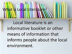 Image result for Local Literature Meaning