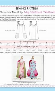 Image result for Free Pillowcase Dress Sewing Pattern