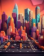 Image result for Low Poly Futuristic City