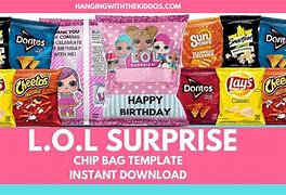 Image result for LOL Surprise Chip Bag Template