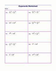 Image result for Exponents Worksheets